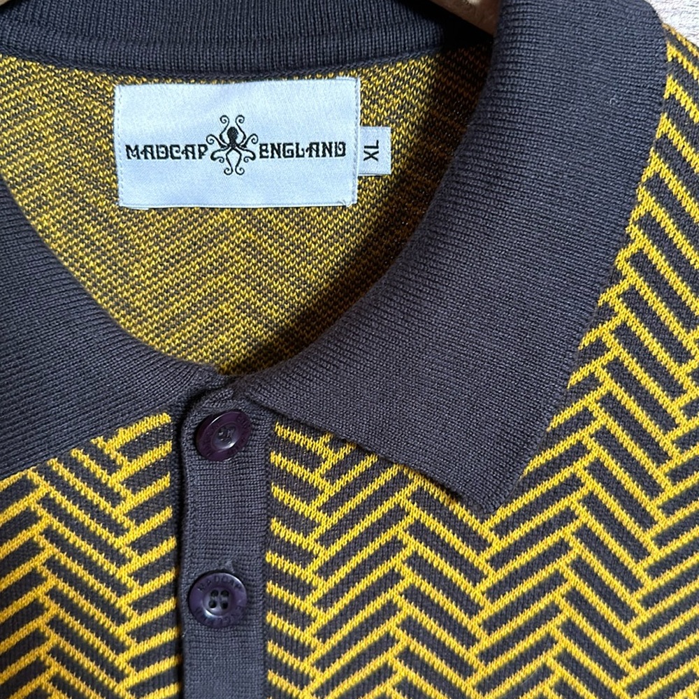 Vintage Madcap England Knit Men’s Button Down Short Sleeve